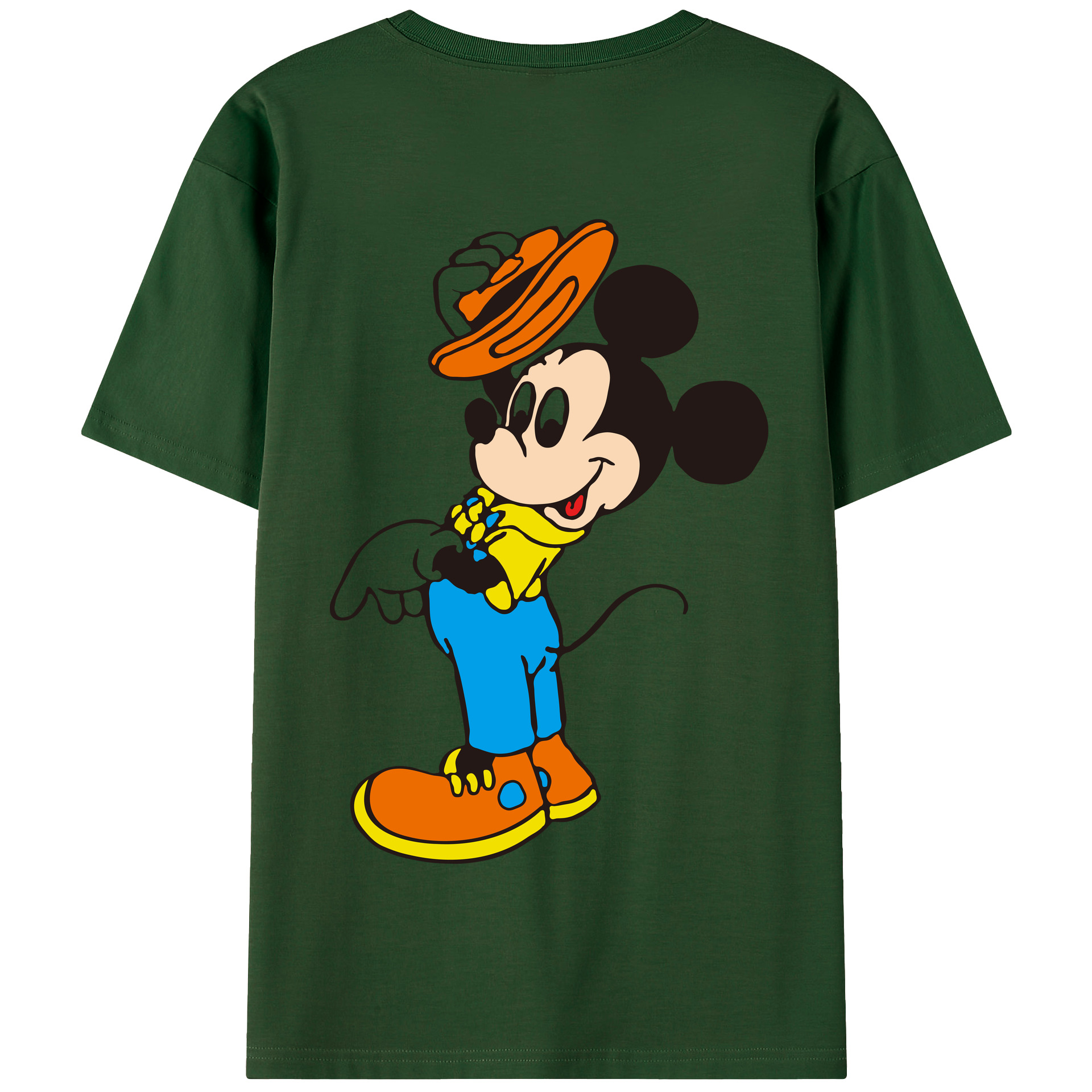 （画像用） ミッキーマウス Mickey Mouse 綿100％半袖Tシャツ（背面プリント）